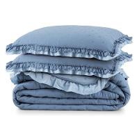 Colcha Alice 200 Fios Casal Padrão 03 Peças 100% Poliéster - Azul - 2