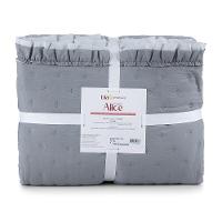 Colcha Alice 200 Fios Casal Padrão 03 Peças 100% Poliéster - Cinza - 3