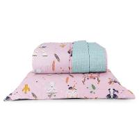 Kit Cobre Leito + Jogo De Cama Tutti Kids 200 Fios Solteiro 05 Peças 100% Poliéster - Foxy - 2