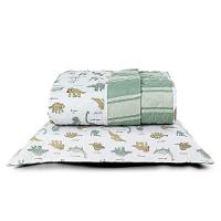 Kit Cobre Leito + Jogo De Cama Tutti Kids 200 Fios Solteiro 05 Peças 100% Poliéster - Dino World - 2