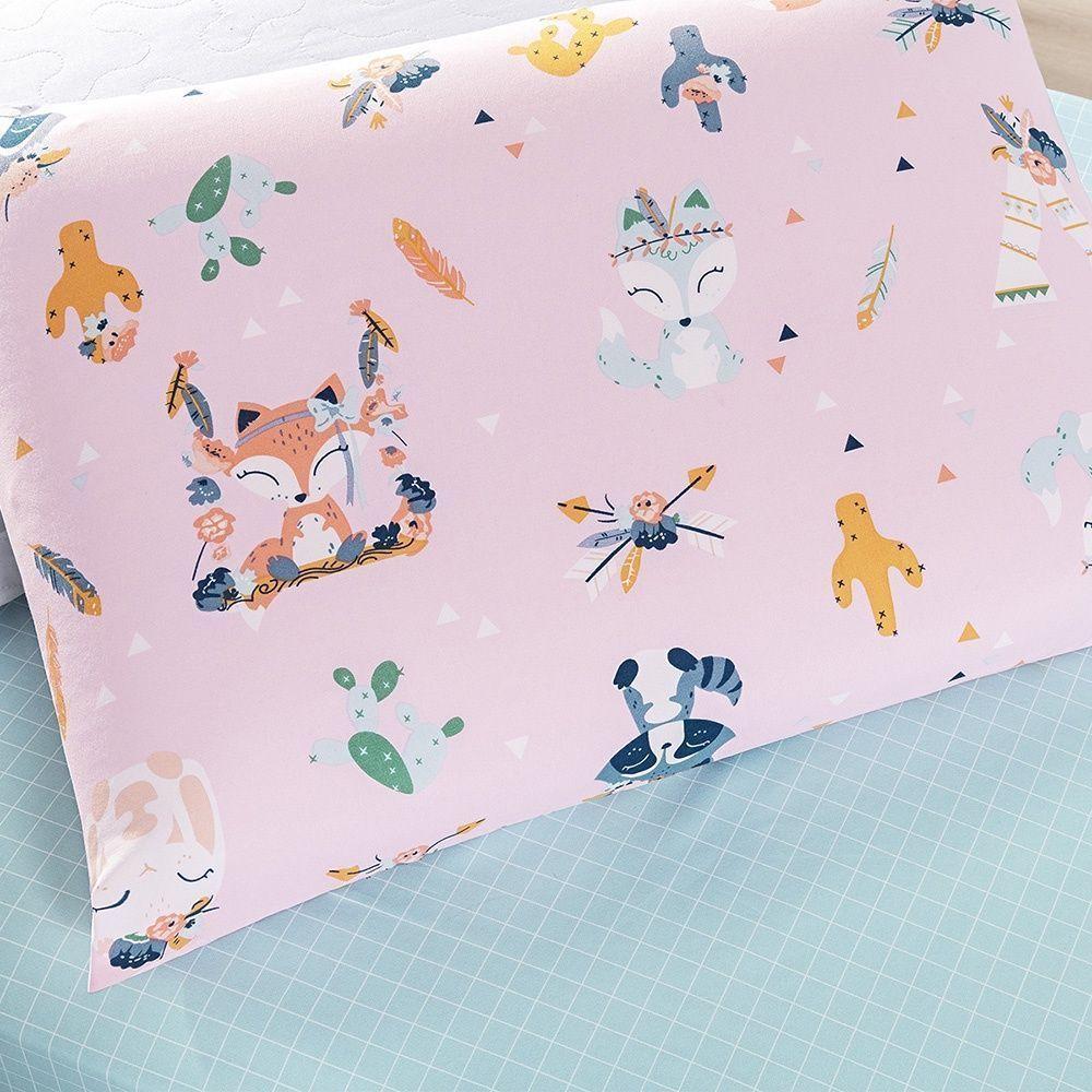 Kit Cobre Leito + Jogo De Cama Tutti Kids 200 Fios Solteiro 04 Peças 100% Poliéster - Foxy - 5