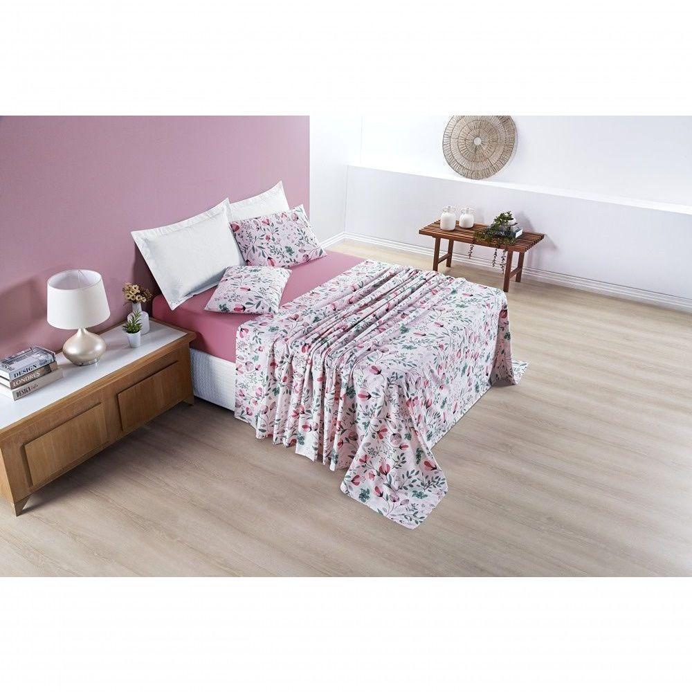 Cobre Leito + Jogo De Cama Avere 200 Fios Queen 07 Peças 100% Poliéster - Bothanica - 9