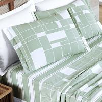 Cobre Leito + Jogo De Cama Afeto 400 Fios Casal Padrão 07 Peças 100% Poliéster - York - 7