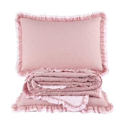 Colcha Alice 200 Fios Queen 03 Peças 100% Poliéster - Rosa