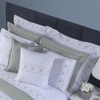 Kit Edredom Damasco Queen 11 Peças 100% Poliéster 200 Fios - Cinza