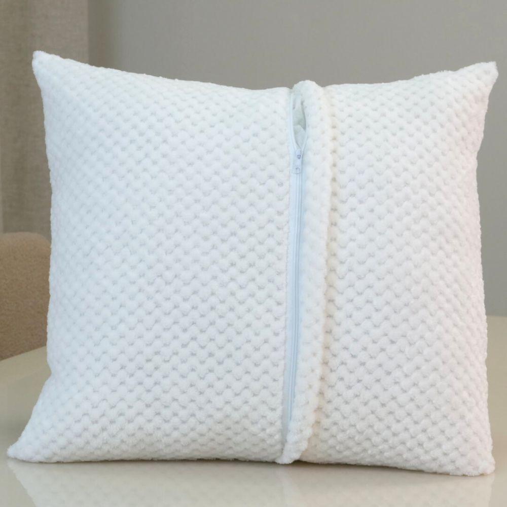 Capa Para Almofada Sonhare 1 Peça 45cm X 45cm Tecido Soft Com Zíper 100% Poliéster - Palha - 3