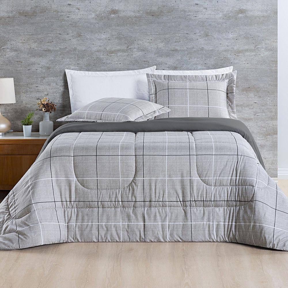 Kit Edredom + Jogo De Cama Avere 200 Fios King 06 Peças 100% Poliéster - Dallas - 2