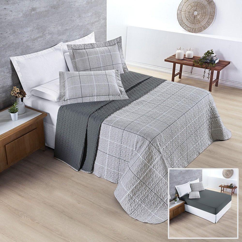 Cobre Leito + Jogo De Cama Avere 200 Fios King 06 Peças 100% Poliéster - Dallas - 1