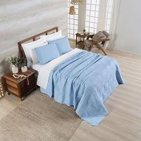 Cobre Leito Arcos 200 Fios Casal Padrão 03 Peças 100% Poliéster - Nuvem Azul - 2