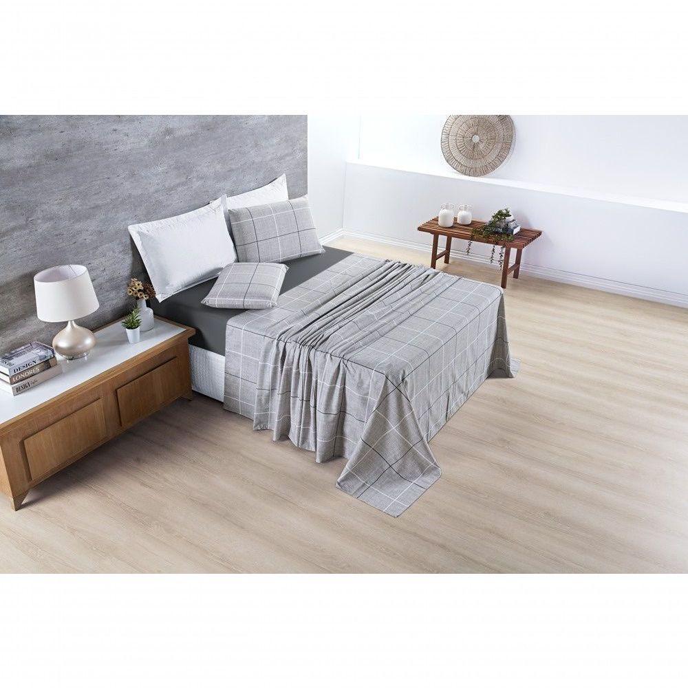 Cobre Leito + Jogo De Cama Avere 200 Fios Casal Padrão 07 Peças 100% Poliéster - Dallas - 9