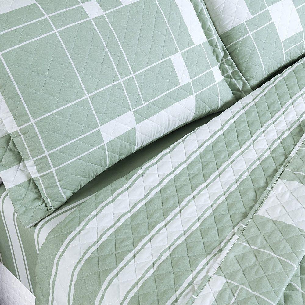 Cobre Leito + Jogo De Cama Afeto 400 Fios Queen 07 Peças 100% Poliéster - Adria - 4