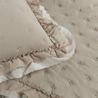 Colcha Alice 200 Fios Casal Padrão 03 Peças 100% Poliéster - Caqui