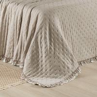 Colcha Alice 200 Fios King 03 Peças 100% Poliéster - Caqui - 3