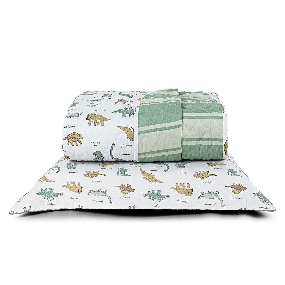 Kit Cobre Leito + Jogo De Cama Tutti Kids 200 Fios Solteiro 04 Peças 100% Poliéster - Dino World - 2