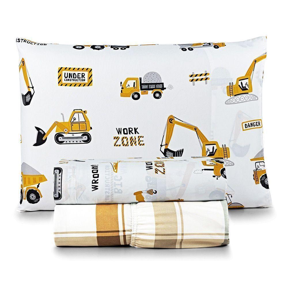 Jogo De Cama Tutti Kids 200 Fios Solteiro 03 Peças 100% Poliéster - Manny - 1