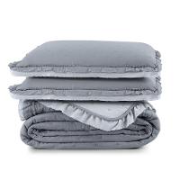 Colcha Alice 200 Fios King 03 Peças 100% Poliéster - Cinza - 2