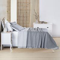 Colcha Alice 200 Fios King 03 Peças 100% Poliéster - Cinza - 6