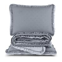 Colcha Alice 200 Fios Queen 03 Peças 100% Poliéster - Cinza - 1