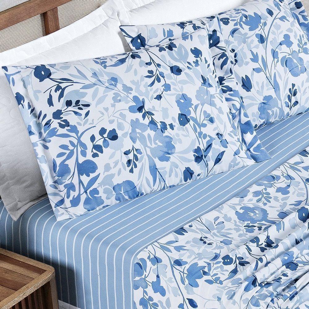 Jogo De Cama Afeto 400 Fios Casal Padrão 04 Peças 100% Poliéster - Lolli - 3