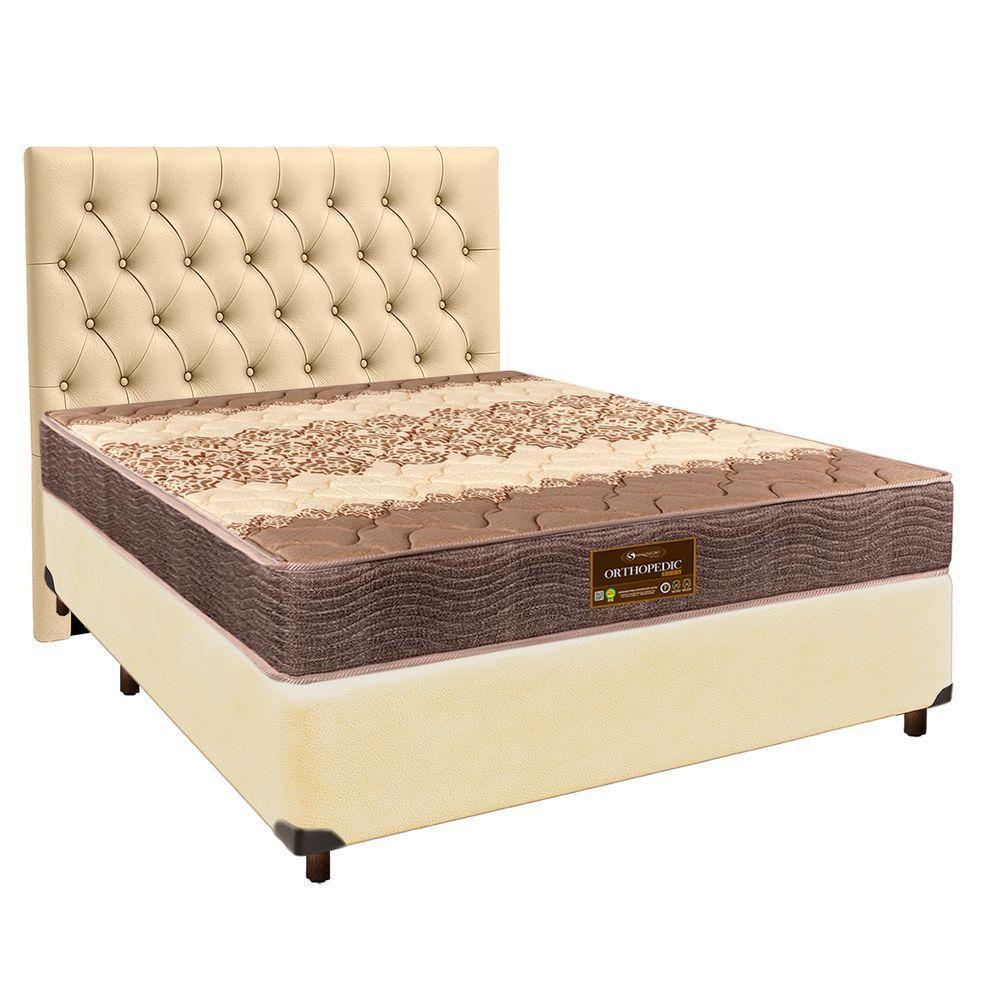 Kit Cama Box + Cabeceira + Colchão Casal D26 - Ortophedic - Sankonfort - 1