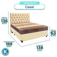Kit Cama Box + Cabeceira + Colchão Casal D26 - Ortophedic - Sankonfort - 3