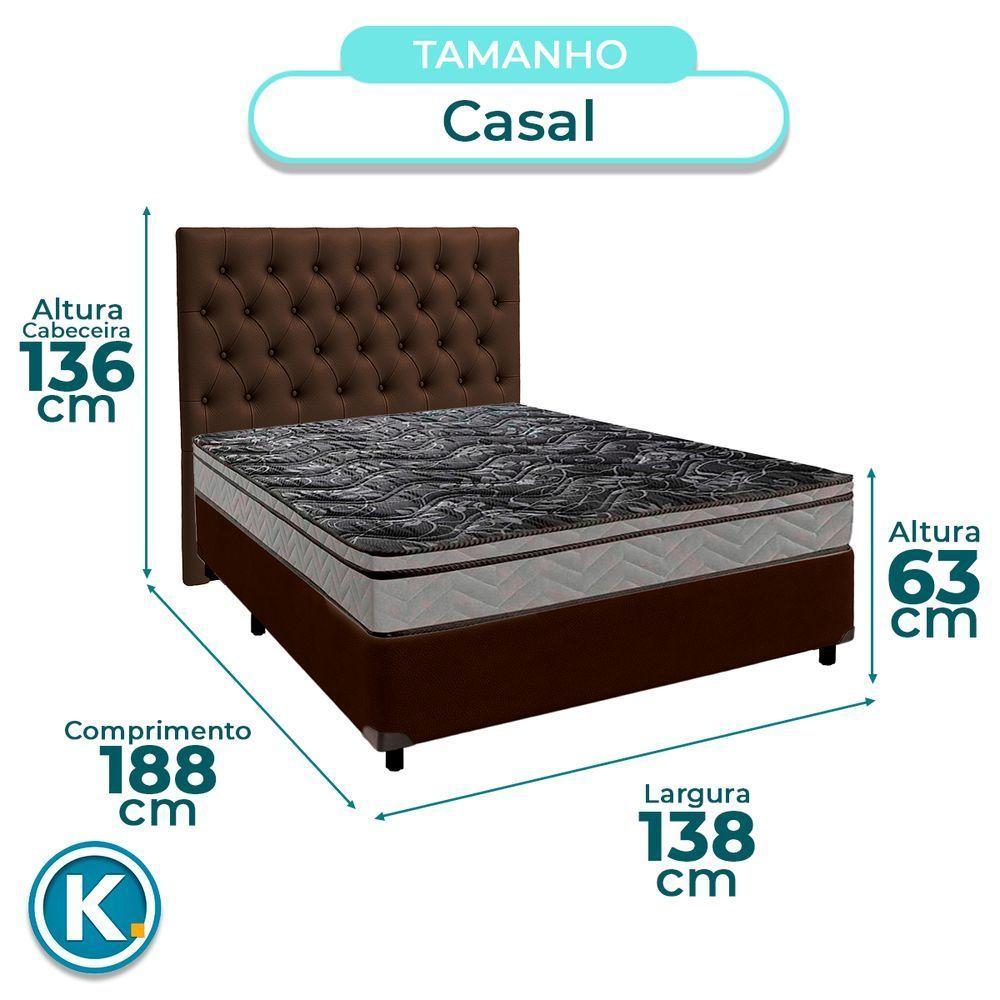 Kit Cama Box + Cabeceira + Colchão Casal D28 - Conforto - Paropas - 3
