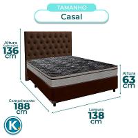 Kit Cama Box + Cabeceira + Colchão Casal D28 - Conforto - Paropas - 3