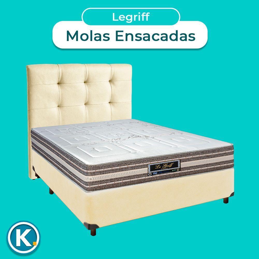 Kit Cama Box + Cabeceira + Colchão Casal Molas Ensacadas - Legriff - Sankonfort - 4