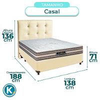 Kit Cama Box + Cabeceira + Colchão Casal Molas Ensacadas - Legriff - Sankonfort - 3