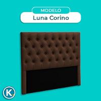 Cabeceira Estofada Queen Luna Nature Material Sintético Marrom 158x136 - 3