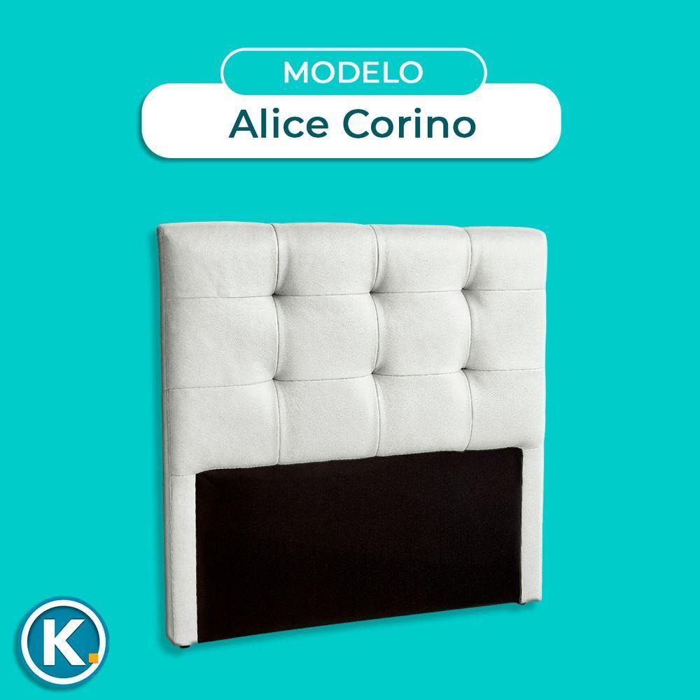 Cabeceira Estofada Queen Alice Nature Material Sintético Branco 158x136 - 5