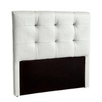 Cabeceira Estofada Queen Alice Nature Material Sintético Branco 158x136 - 1
