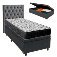 Kit Cabeceira + Cama Box Bau + Colchão Solteiro D33 Iso100 Ortobom - 1