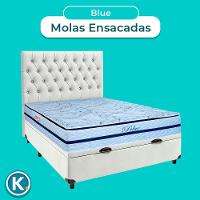 Kit Cabeceira + Cama Box Bau + Colchão Casal Molas Ensacadas Blue Paropas - 4