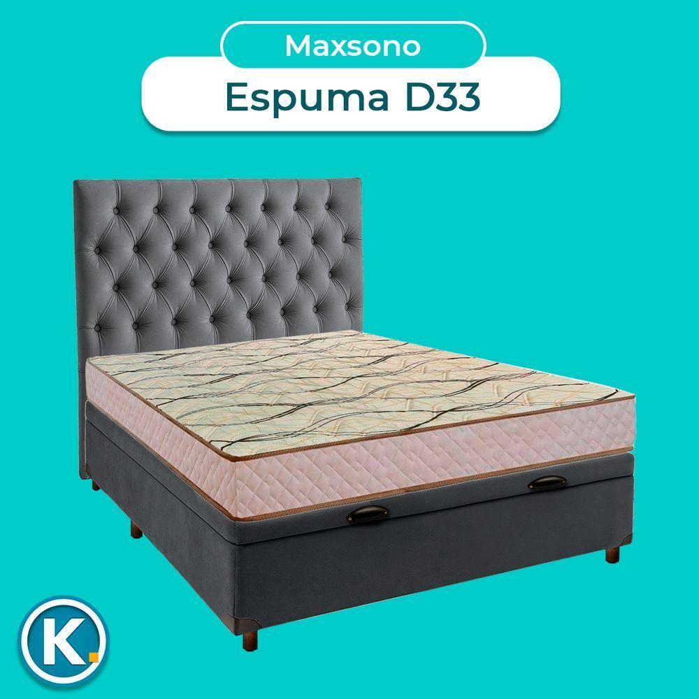 Kit Cabeceira + Cama Box Bau + Colchão Casal D33 Maxsono Paropas - 4