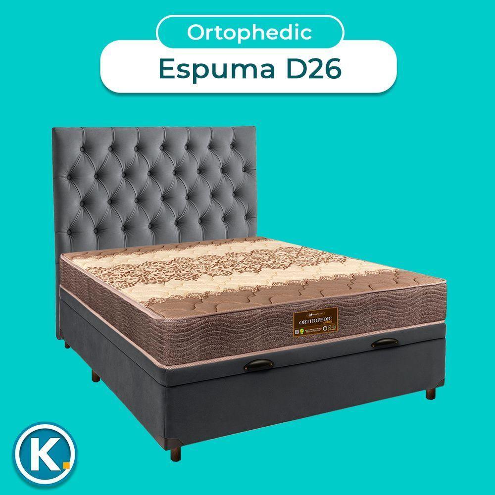 Kit Cabeceira + Cama Box Bau + Colchão Casal D26 Ortophedic Sankonfort - 4