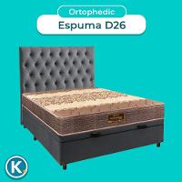 Kit Cabeceira + Cama Box Bau + Colchão Casal D26 Ortophedic Sankonfort