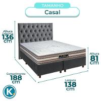 Kit Cama Box + Cabeceira + Colchão Casal Molas Ensacadas - Legriff - Sankonfort - 3