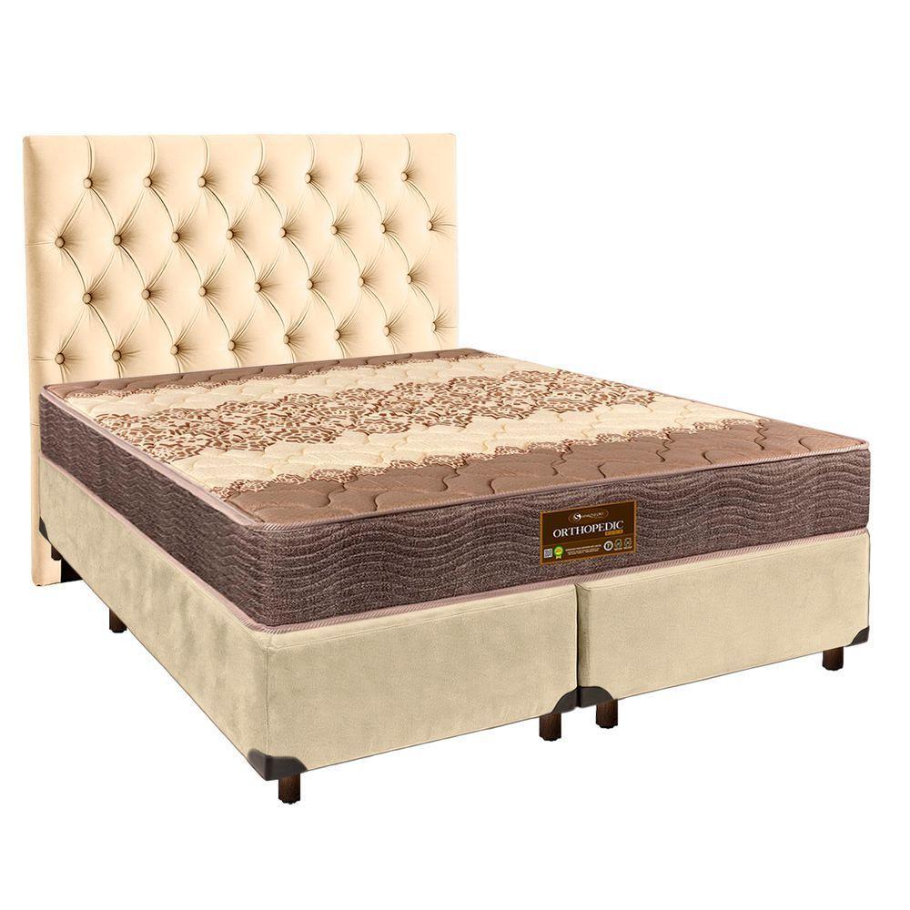 Kit Cabeceira + Cama Box + Colchão Queen D26 Ortophedic Sankonfort - 1