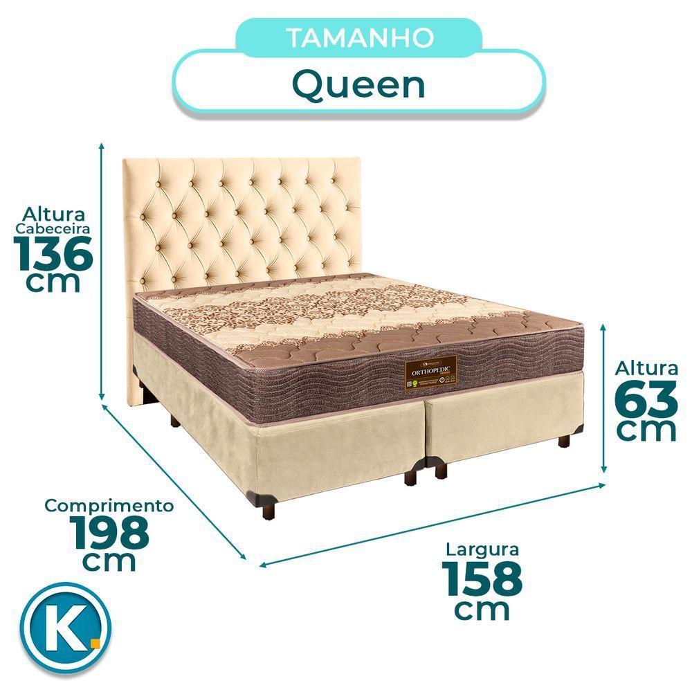 Kit Cabeceira + Cama Box + Colchão Queen D26 Ortophedic Sankonfort - 3