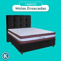 Conjunto Cama Box Preto Casal + Colchão Molas Ensacadas Legaccy Paropas + Cabeceira - 2