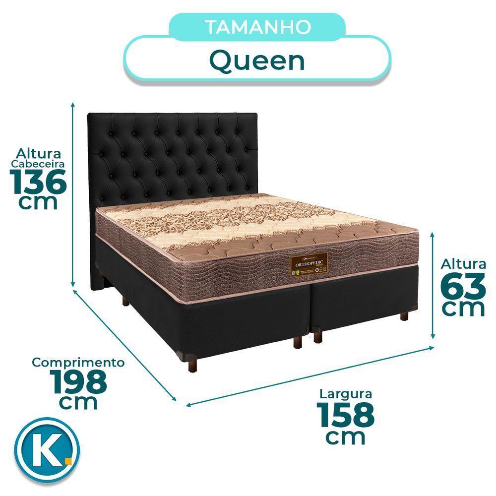 Kit Cabeceira + Cama Box + Colchão Queen D26 Ortophedic Sankonfort - 3