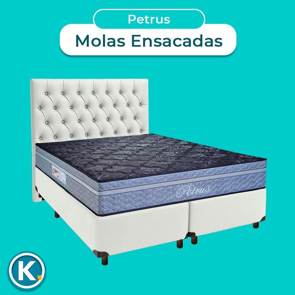 Kit Cabeceira + Cama Box + Colchão Queen Molas Ensacadas Petrus Paropas - 4