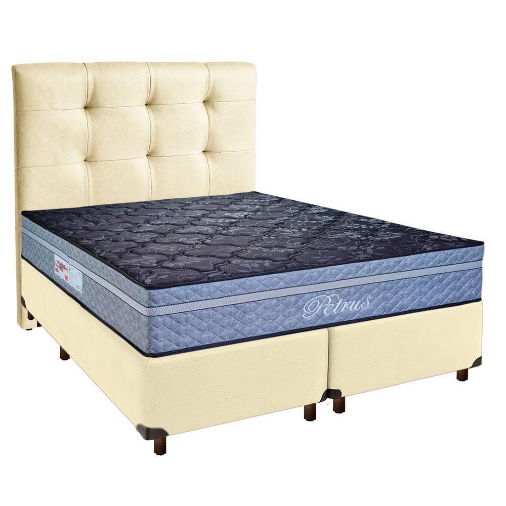 Kit Cabeceira + Cama Box + Colchão Queen Molas Ensacadas Petrus Paropas - 1