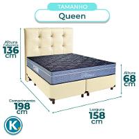 Kit Cabeceira + Cama Box + Colchão Queen Molas Ensacadas Petrus Paropas - 3