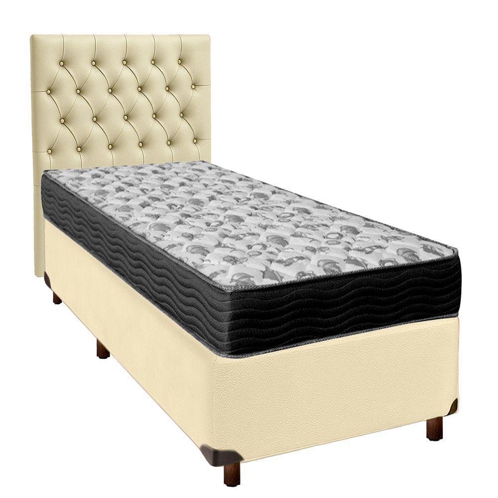 Kit Cabeceira + Cama Box + Colchão Solteiro D33 Iso100 Ortobom - 1