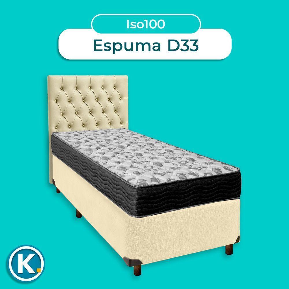 Kit Cabeceira + Cama Box + Colchão Solteiro D33 Iso100 Ortobom - 4