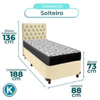 Kit Cabeceira + Cama Box + Colchão Solteiro D33 Iso100 Ortobom - 3