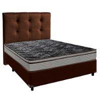 Kit Cabeceira + Cama Box + Colchão Casal D28 Conforto Paropas - 1