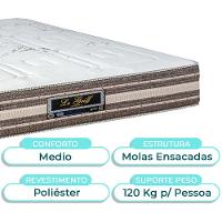 Kit Cabeceira + Cama Box + Colchão Casal Molas Ensacadas Legriff Sankonfort - 2